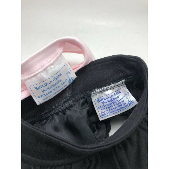 Build A Bear Classic Light Brown Shaggy Fur Bear Plush W/Outfit Pink Black Skirt - Picture 11 of 12